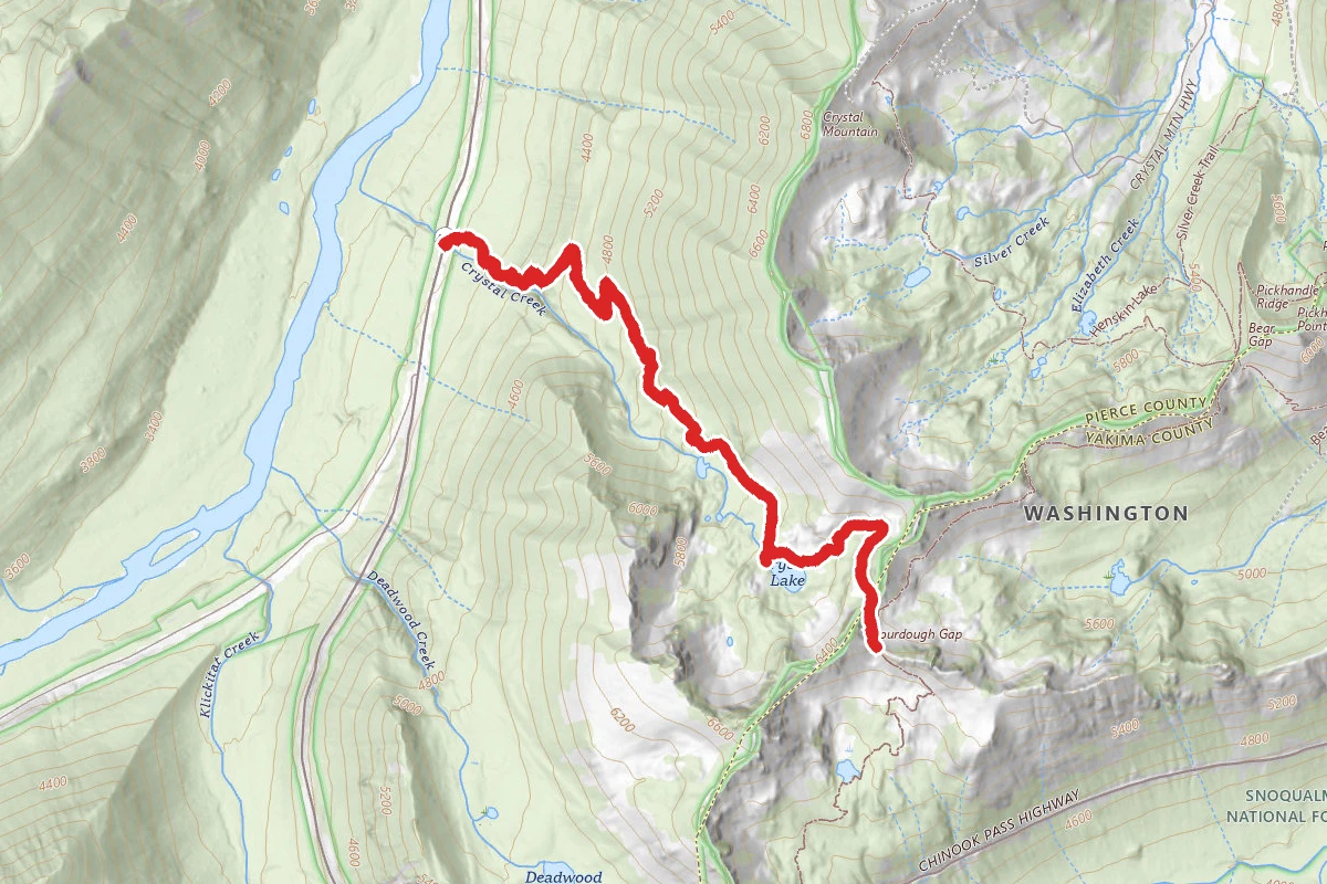 Crystal Lakes Trail to Sourdough Gap