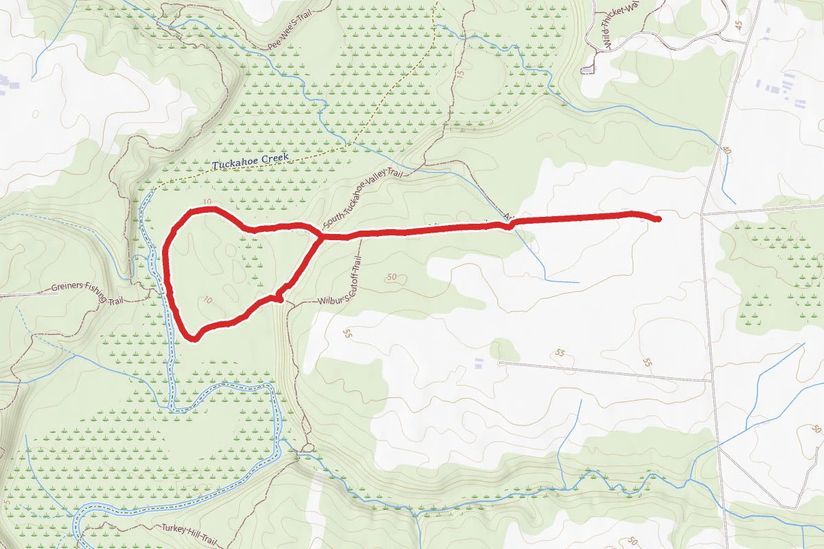 Tuckahoe Office Spur Trail to Tuckahoe Valley Loop