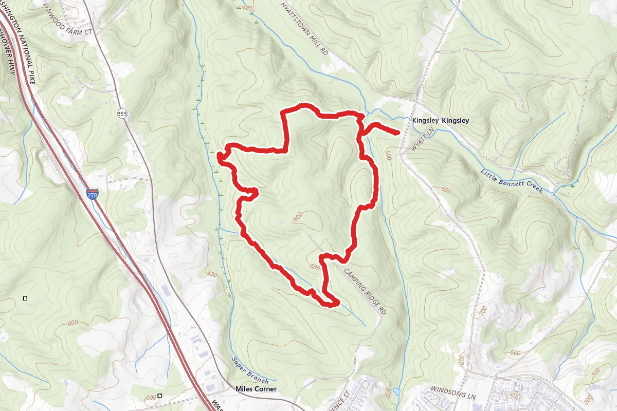 Wilson Mill, Mount Builder, Bennett Ridge, Woodcock Hollow, Whitetail, Stoney Brook
