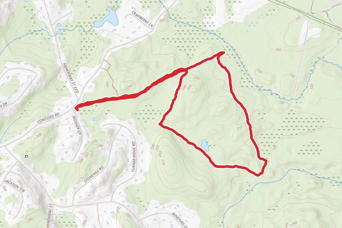 Plymton and Witches Cove Loop from Old Concord Road