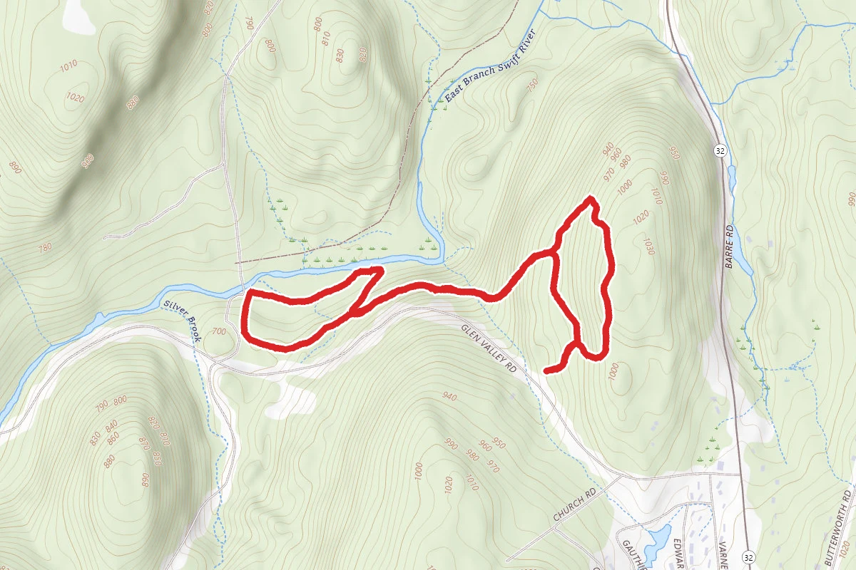 Cloven Rock, Davis, and River's Edge Loop