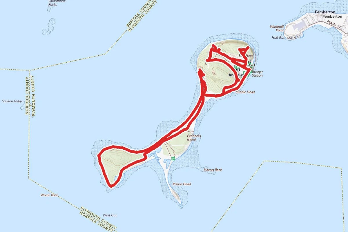 Peddocks Island Perimeter and Fort