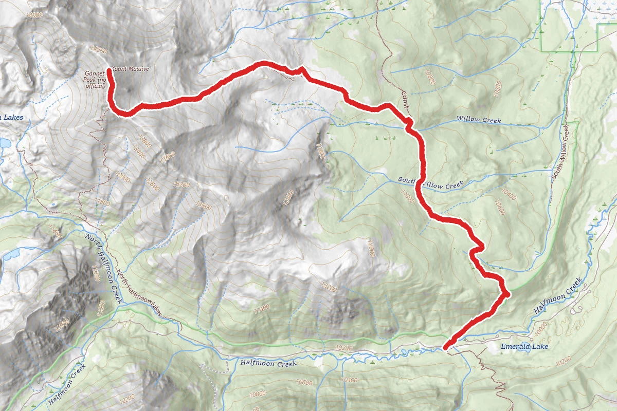 Mount Massive Trail (via South East)