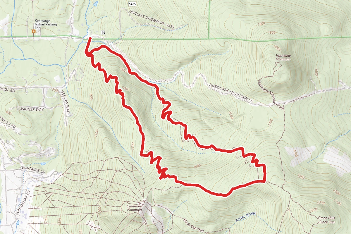 Kettle Ridge, Cranmore, and Red Tail Trails Loop