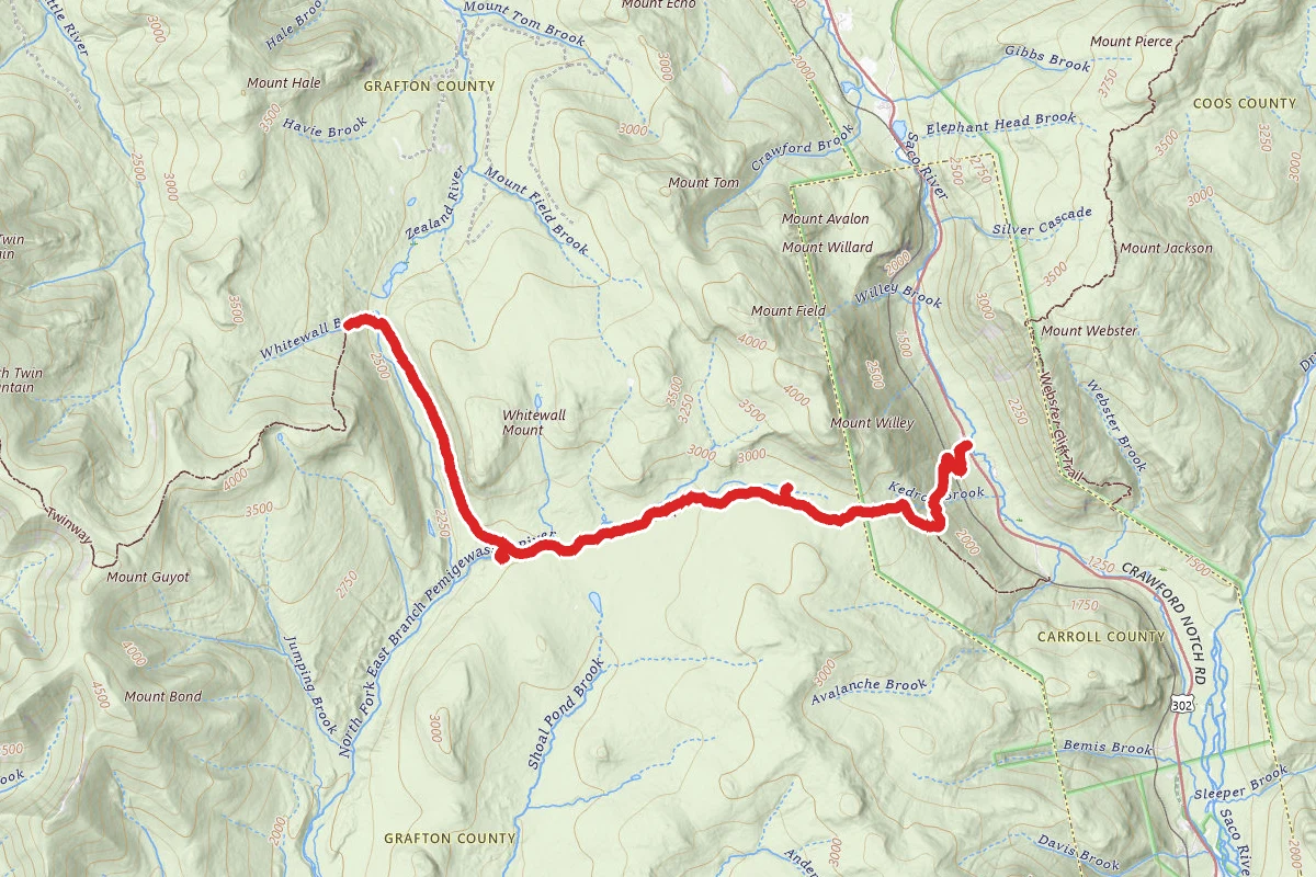 Ethan Pond to Zealand Falls via Thoreau Falls