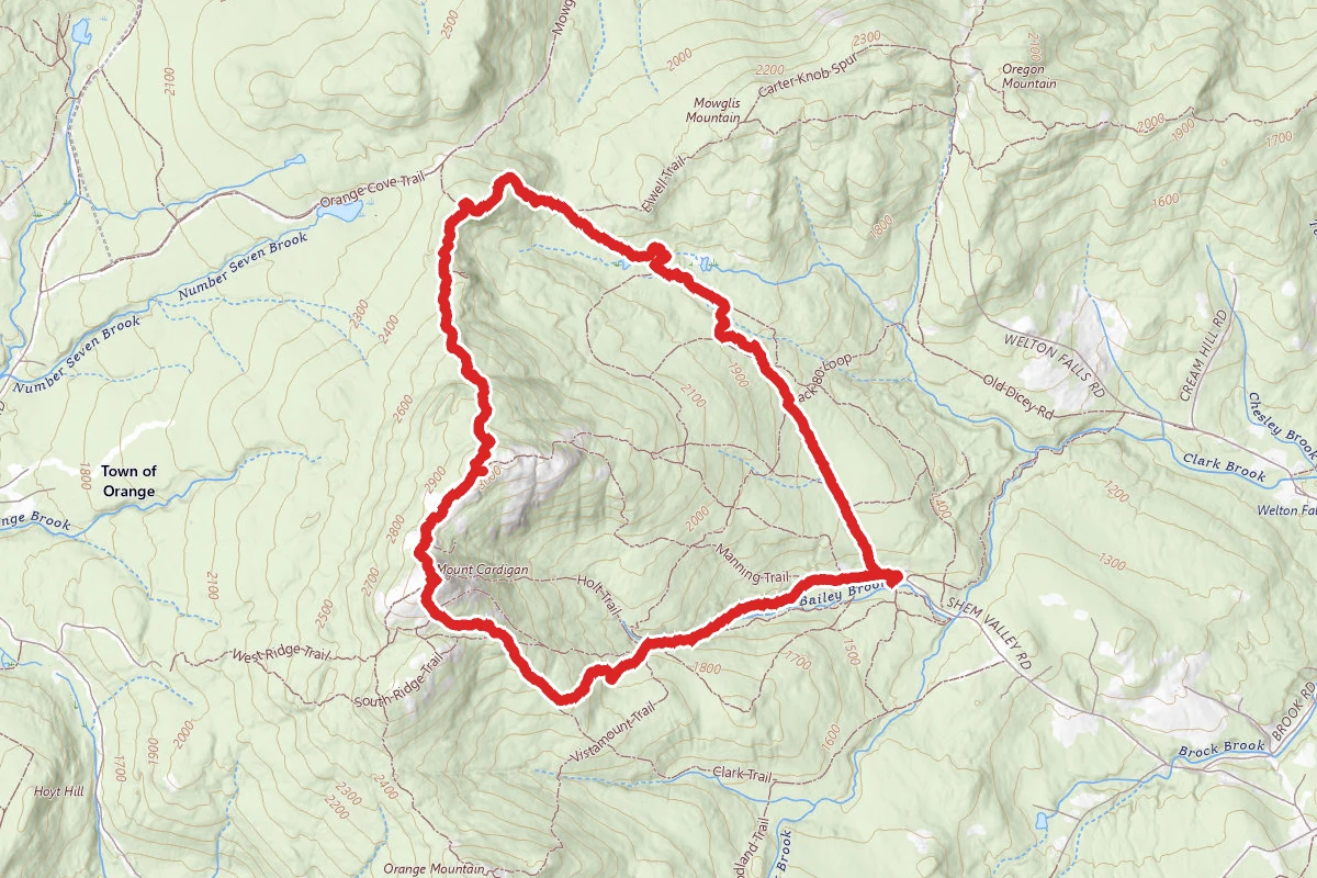 Mount Cardigan and Back 80 Loop Trail