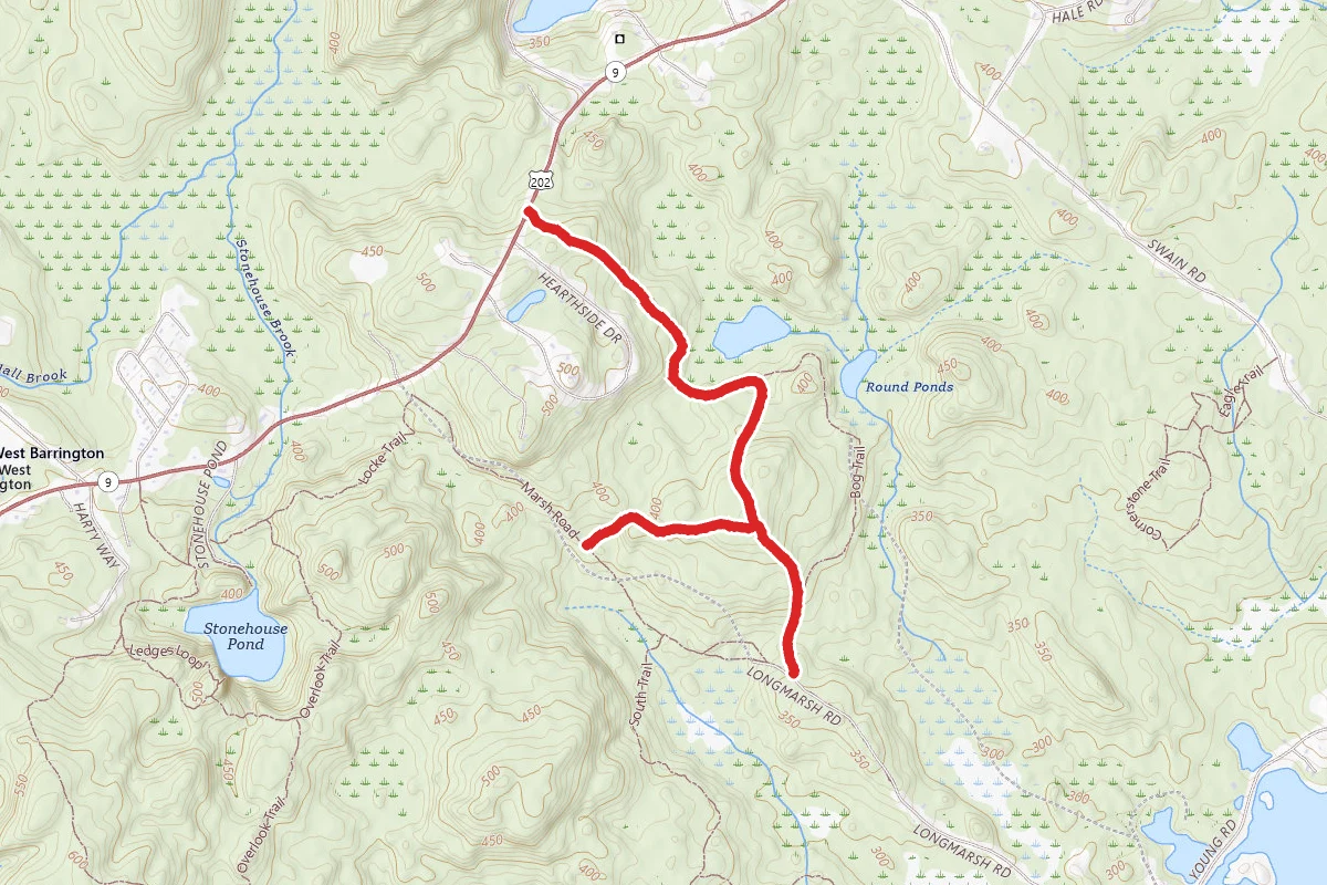Bog Trail to Marison Trail