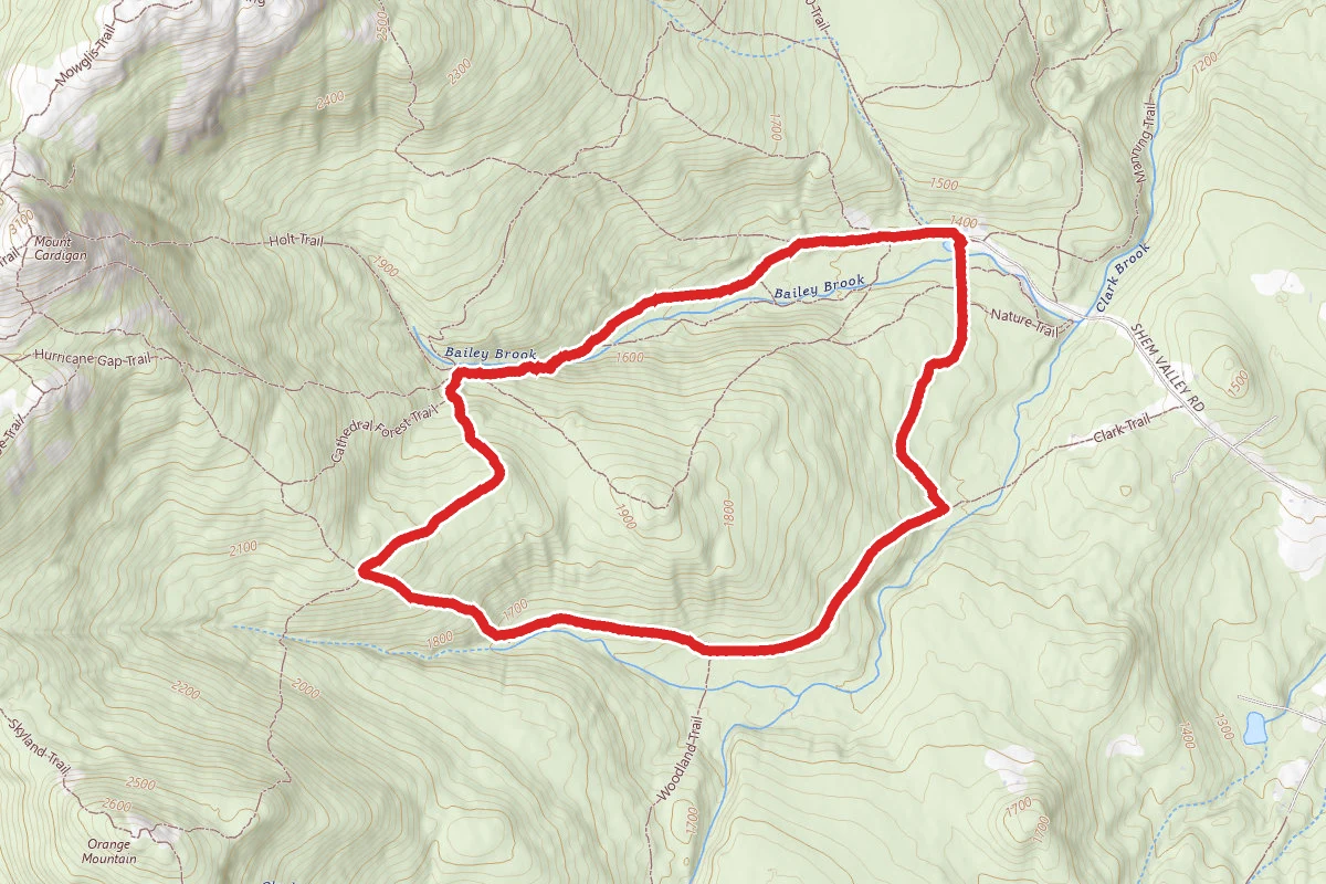 Woodland Trail, Clark Trail, and Holt Trail Loop