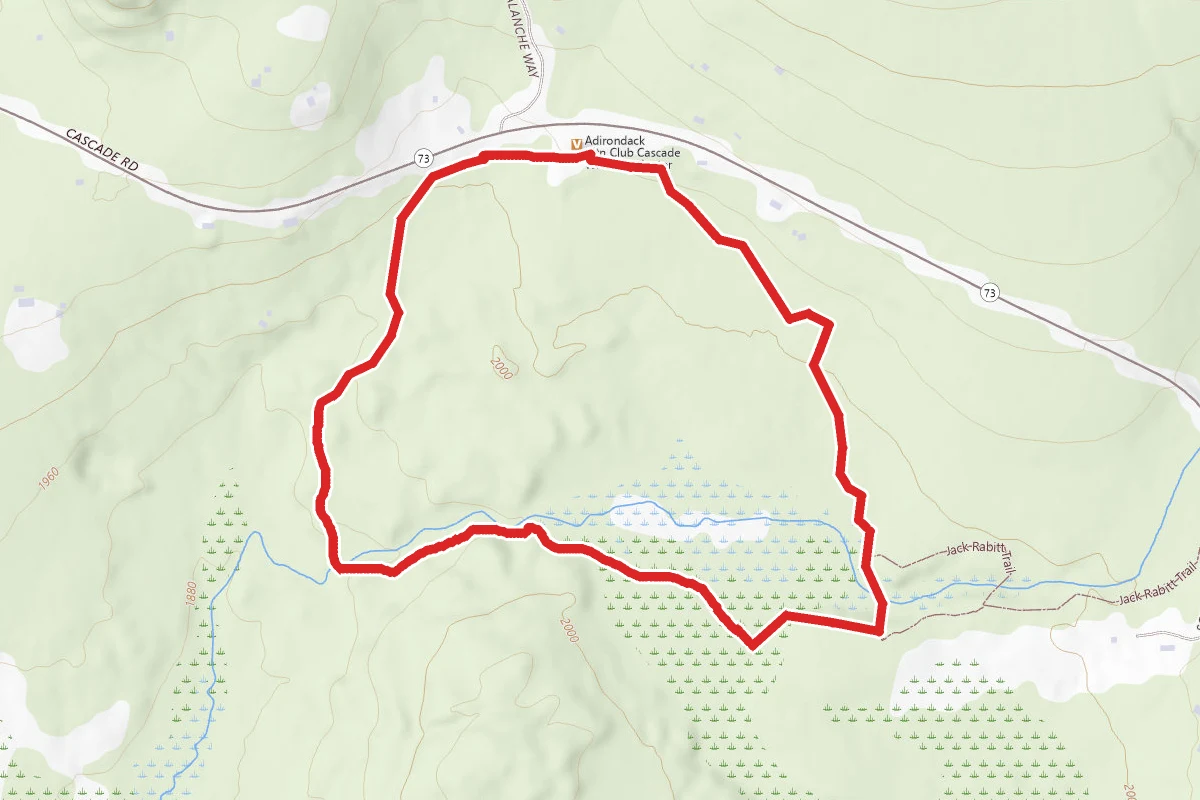 Cascade, Jackrabbit, Lower Brookside, and Beaver Run Ski Loop