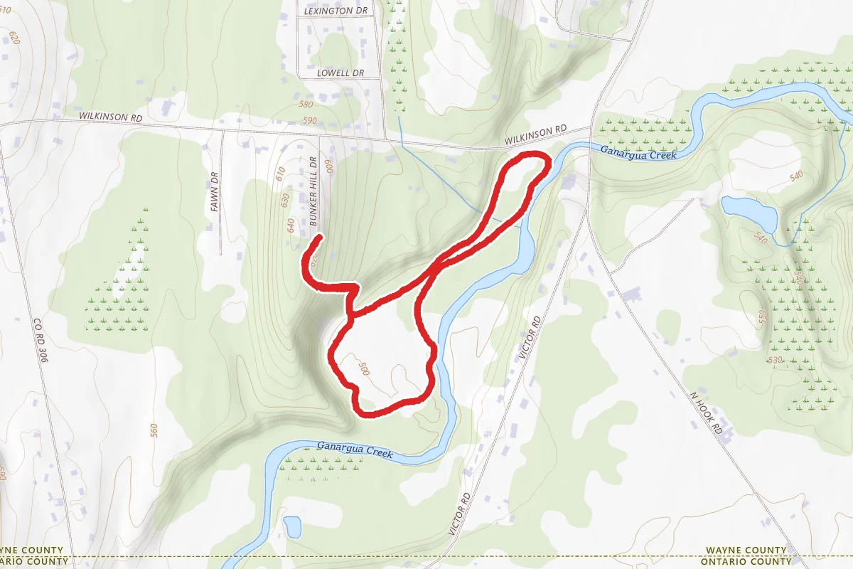 Ganargua Creek Meadow Preserve Trails from Bunker Hill Drive
