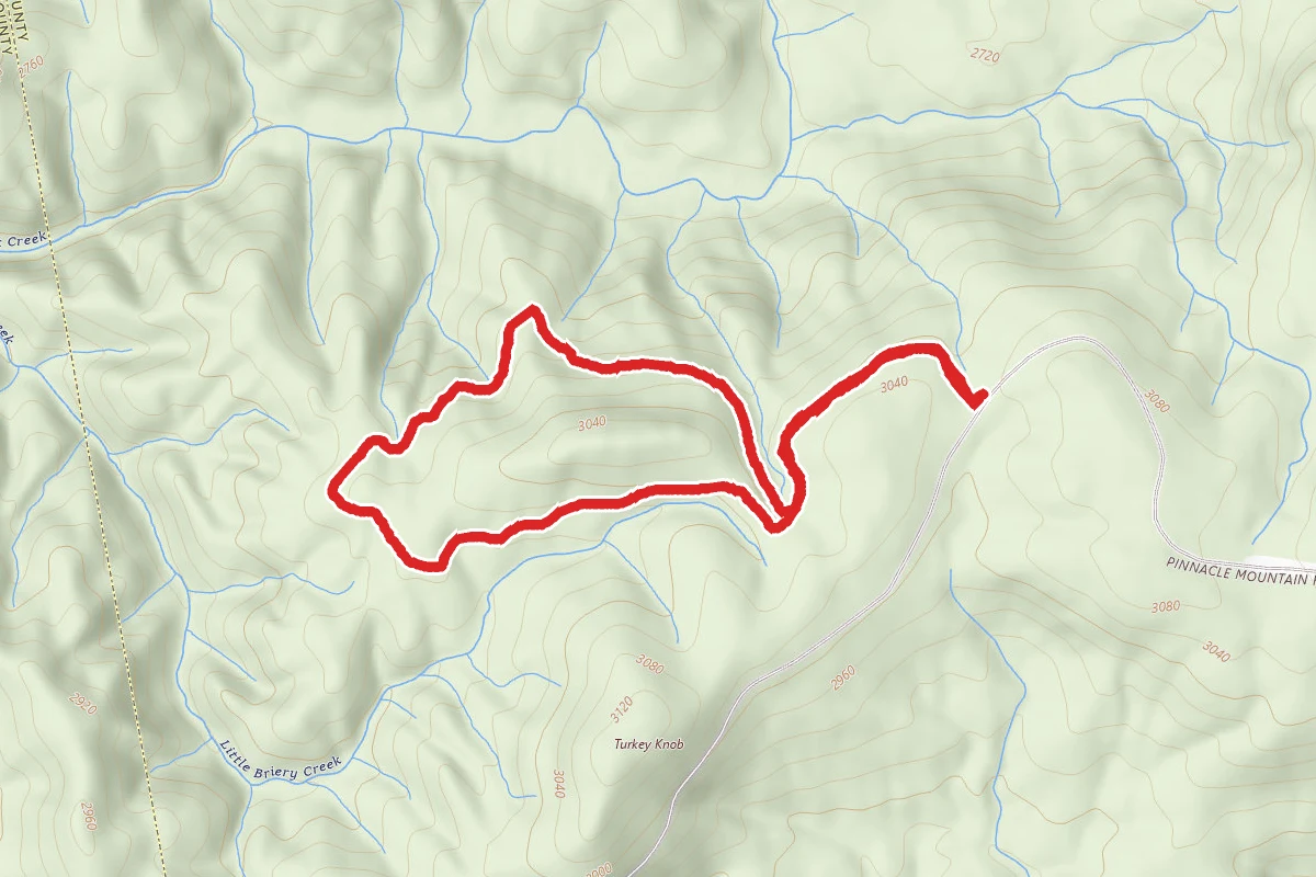 Poplar Loop from Pinnacle Mountain Road