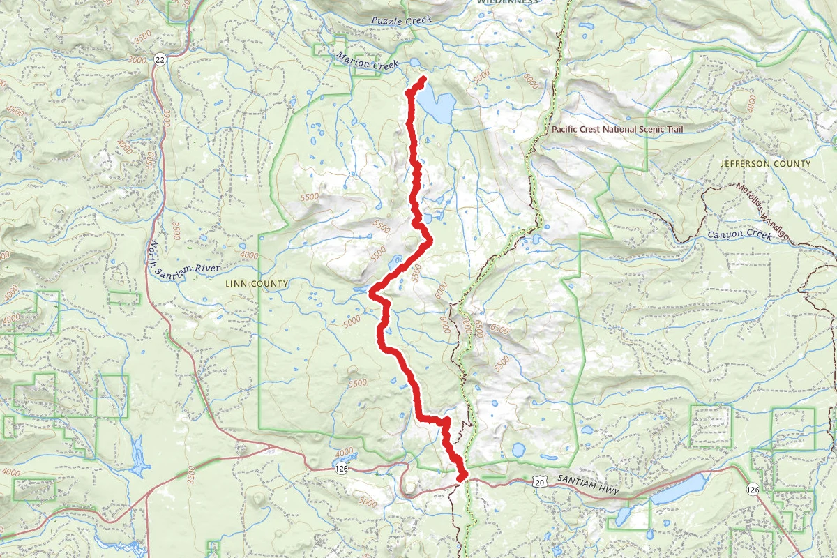 Santiam Highway to Marion Lake Trail