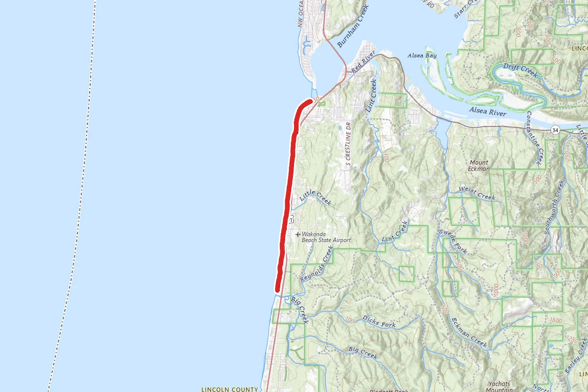 Big Stump Beach to Alsea River