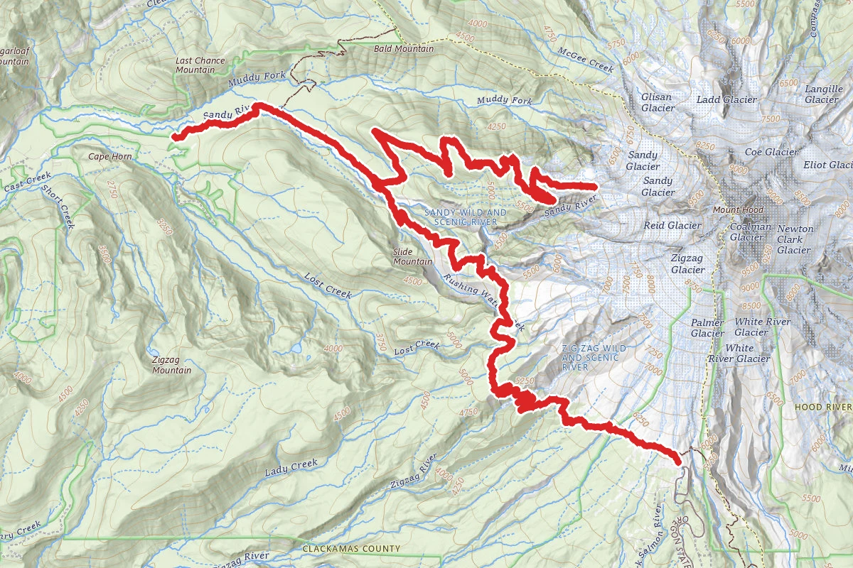 Pacific Crest Trail to Yocum Ridge Trail
