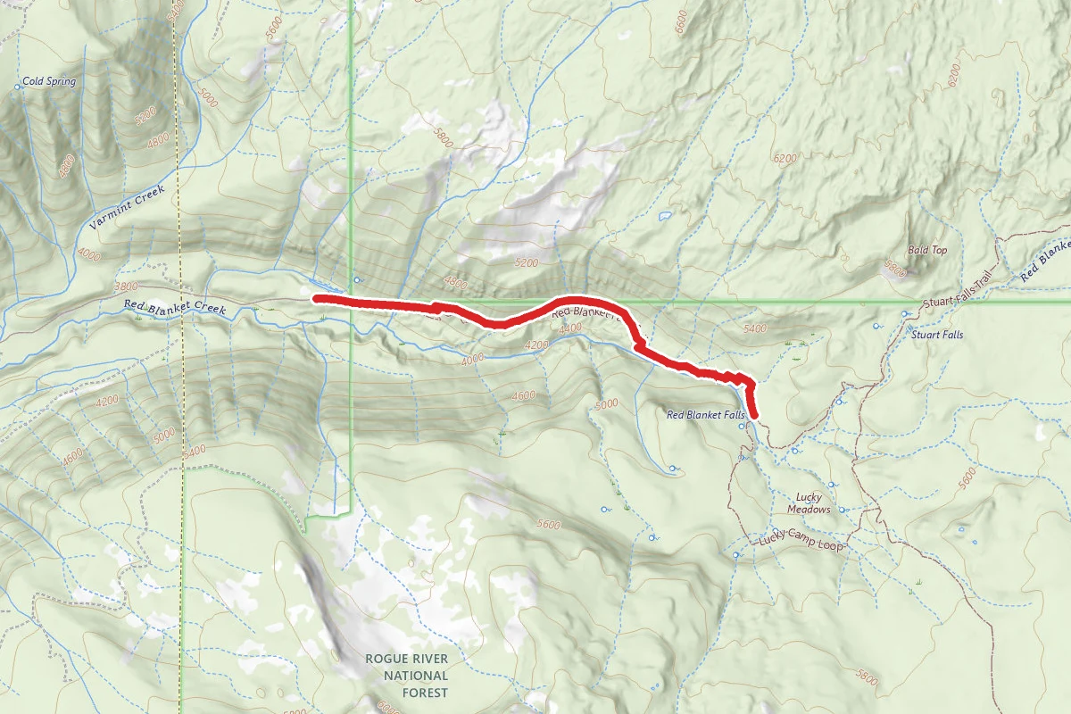 Red Blanket Trail to Red Blanket Falls