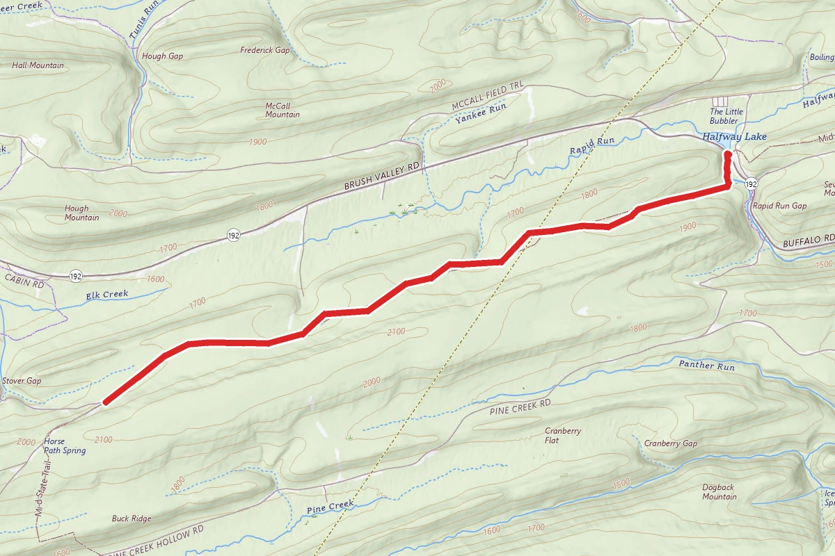 Mid-State Trail from PA192