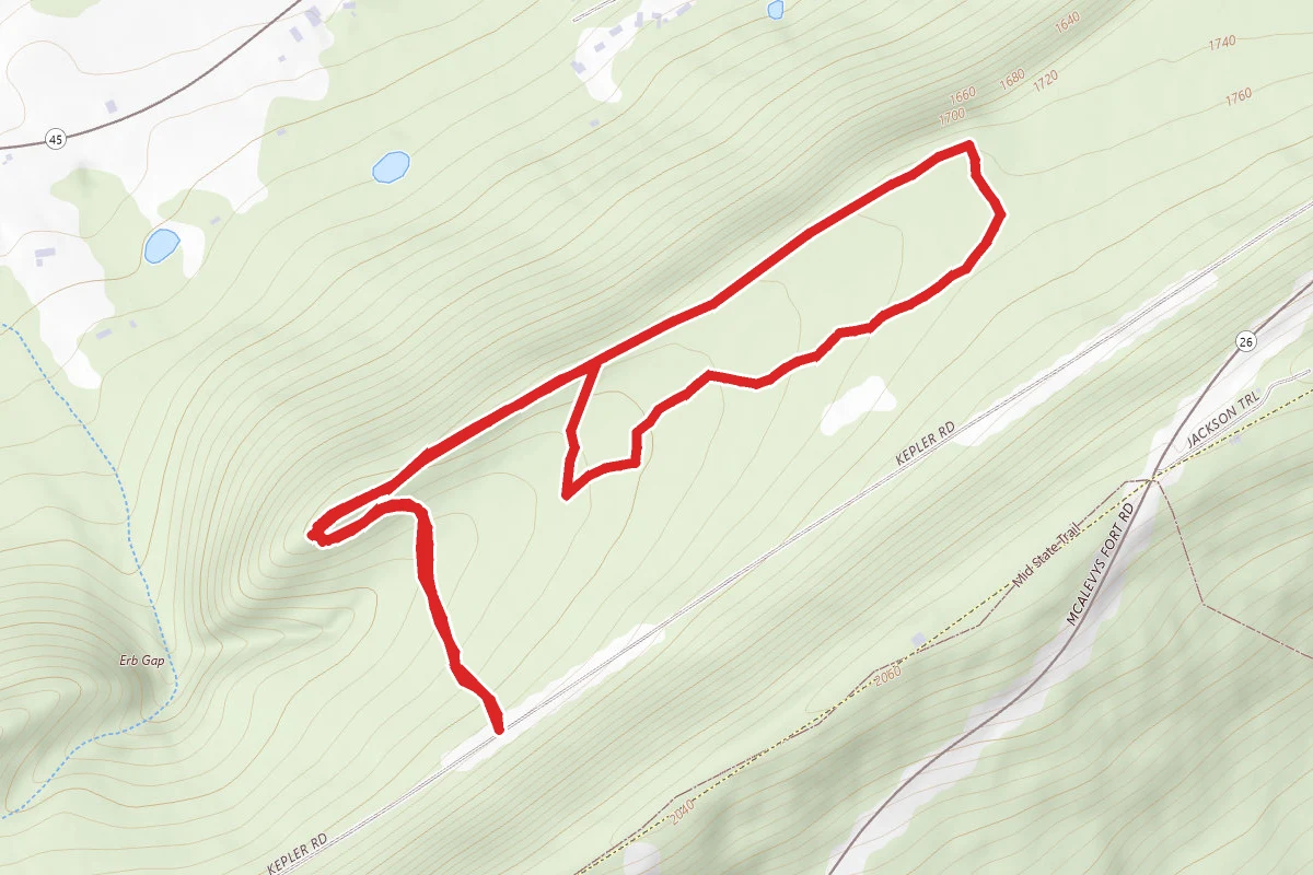 Rockhouse Trail to Bucksaw and Mongo Loop Trail