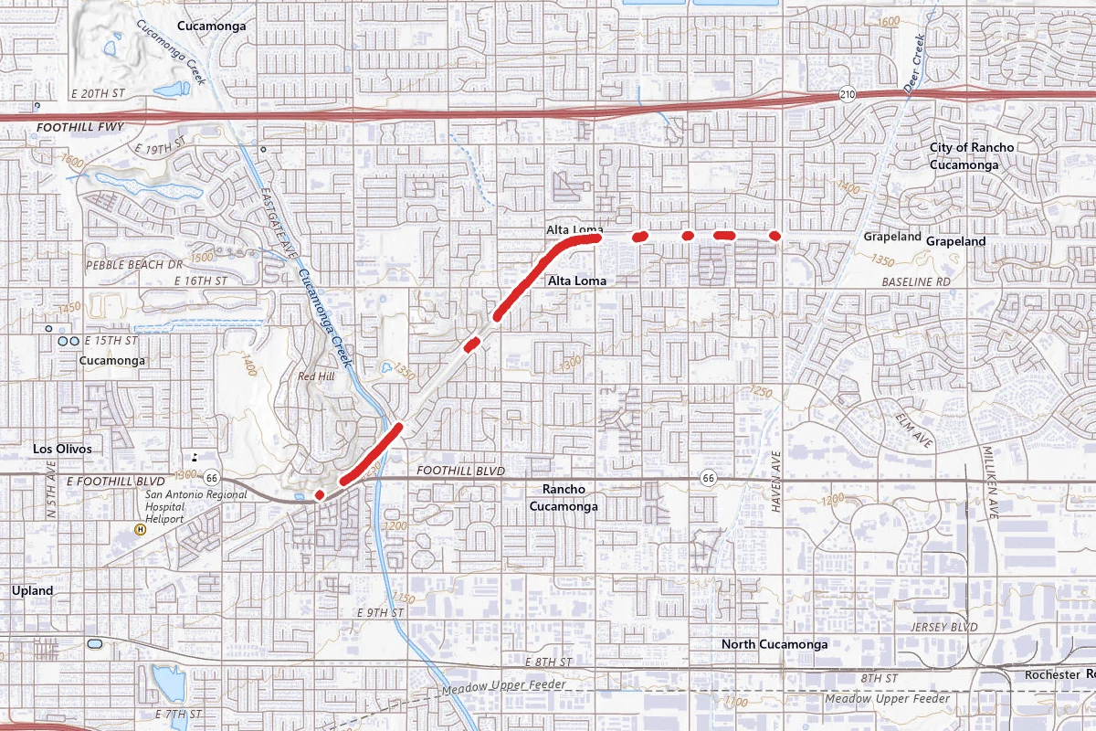Pacific Electric Trail through Cucamonga