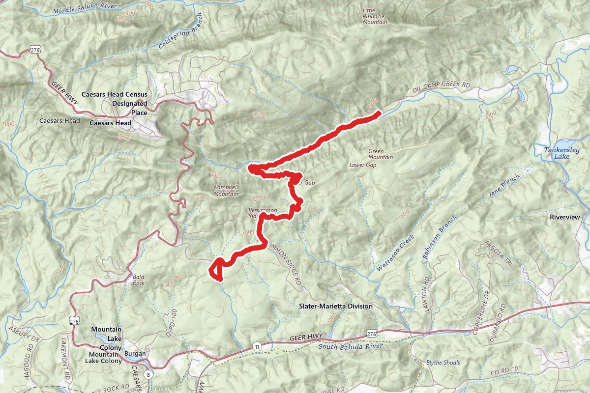 Oil Camp Creek to Chandler Rock