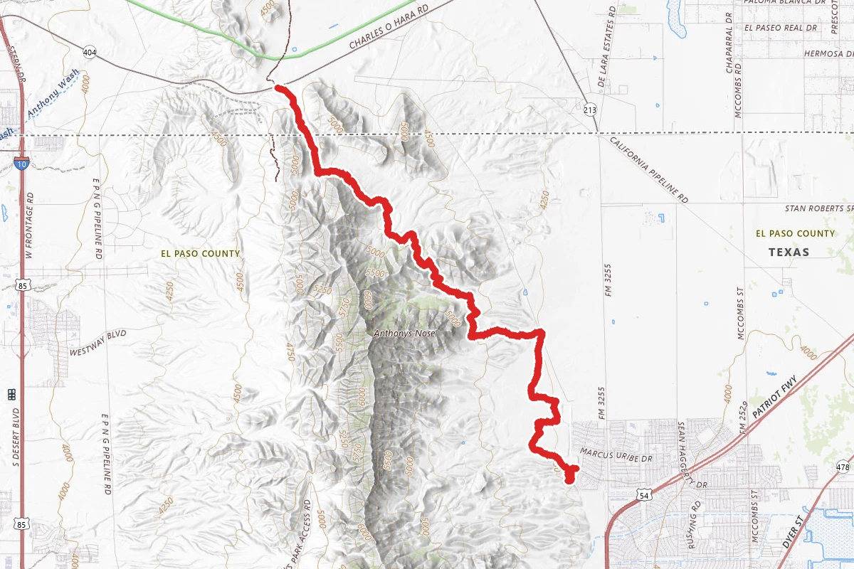 Lazy Cow to Anthony Gap Trail