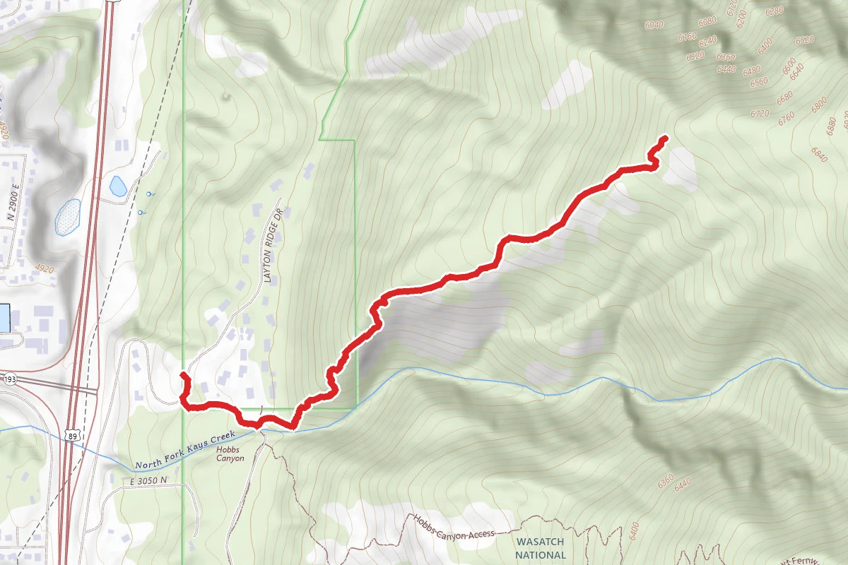 Bonneville Shoreline to Hobbs North Ridge Trail