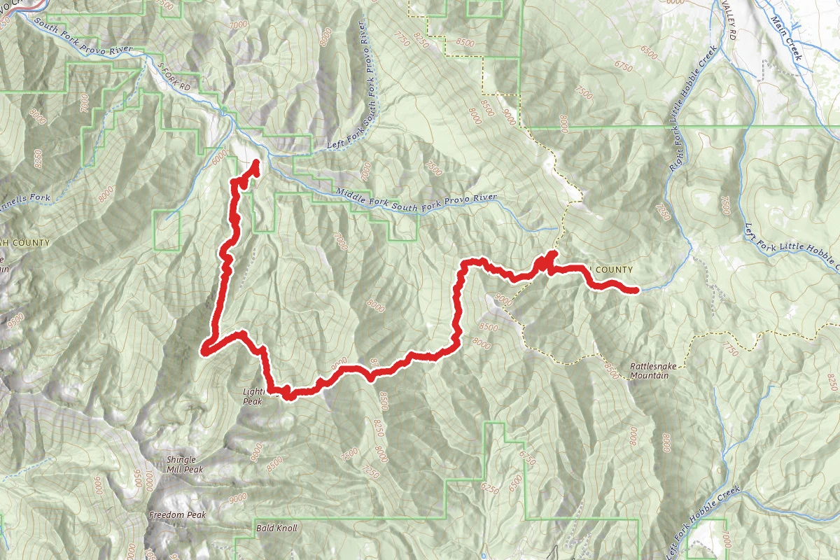 Great Western Access and Packard Canyon Trail