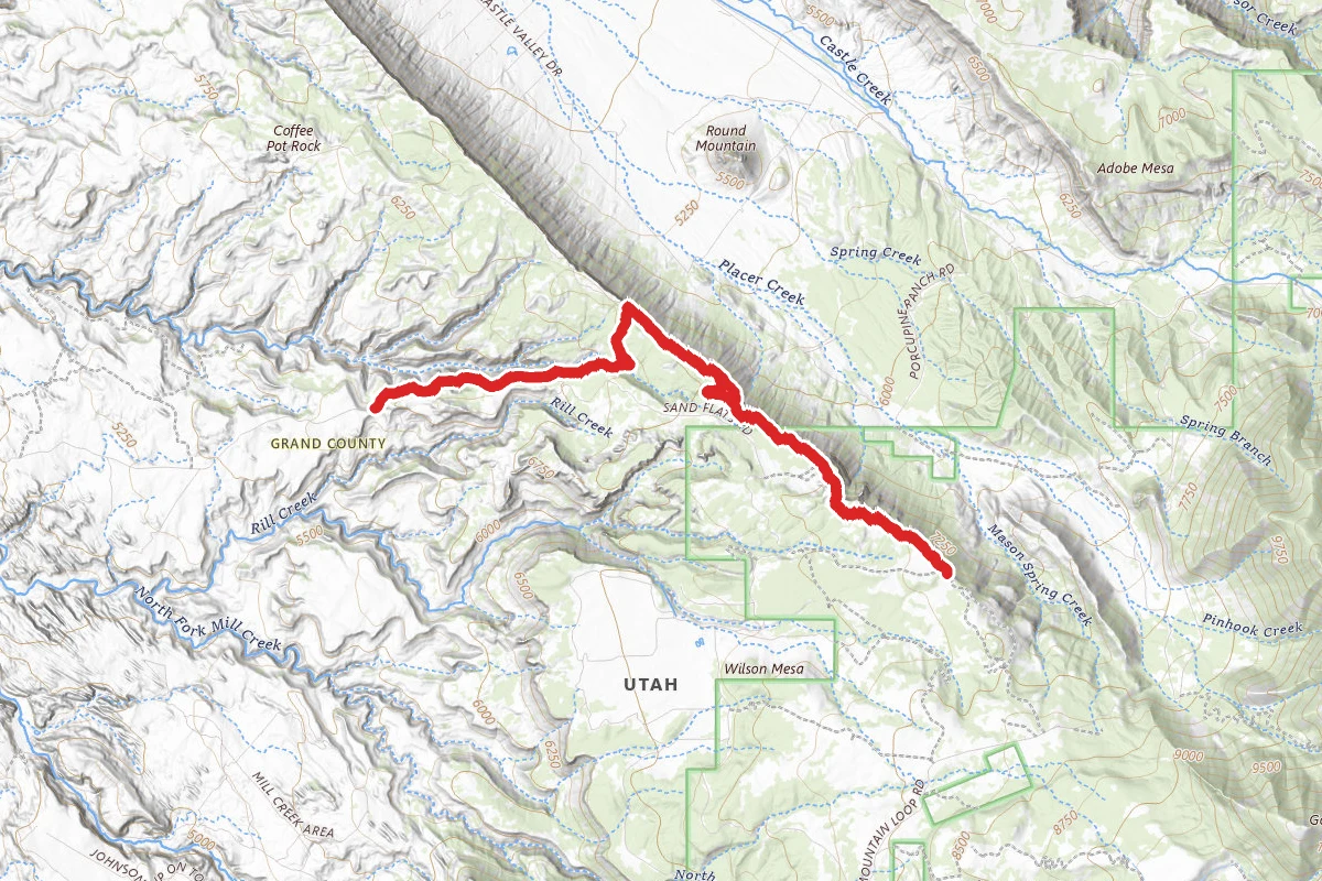 Porcupine Rim to UPS Trail