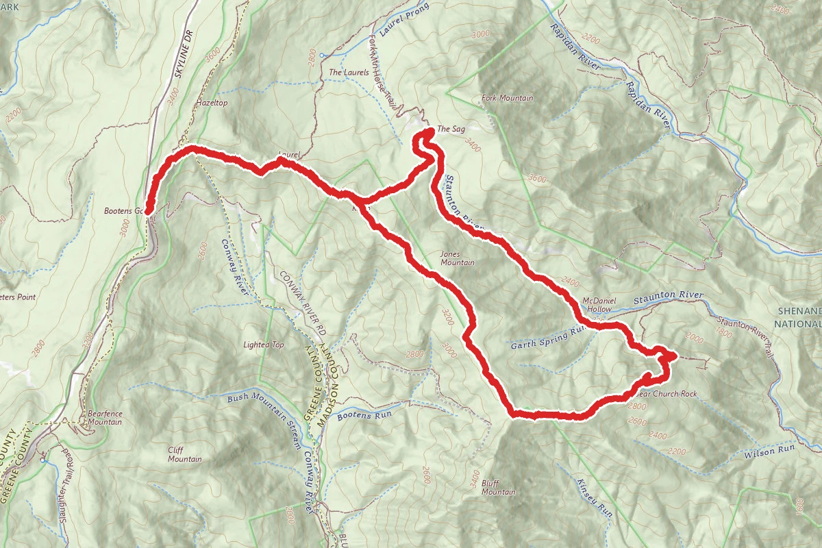 Cat Knob, Bear Church Rocks, Staunton River Trail, Fork Mountain