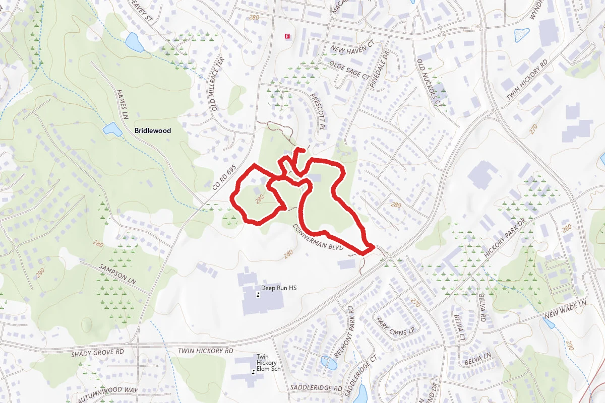 Twin Hickory Park Walking Trails