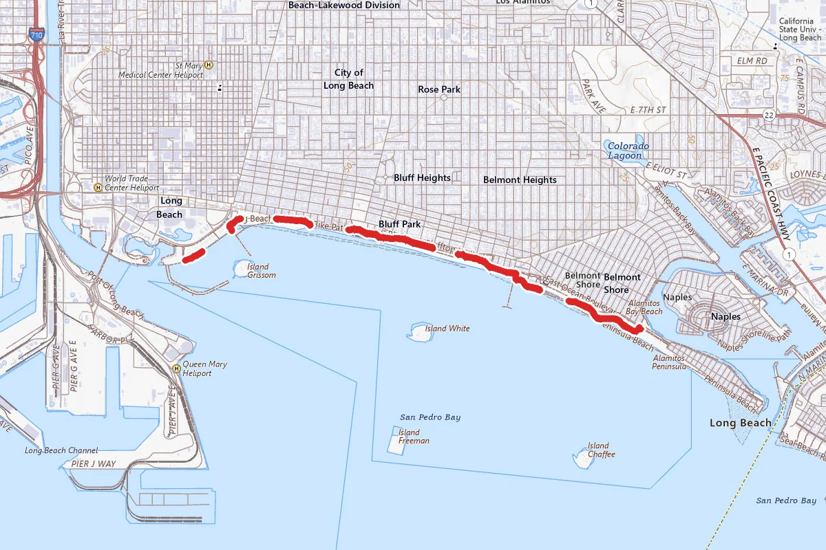 Long Beach Shoreline Bike Path
