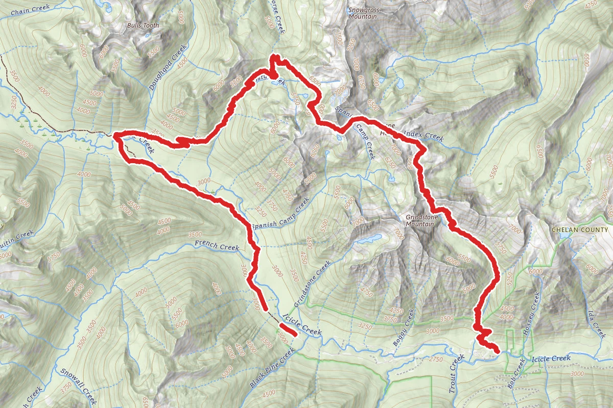 Icicle Creek Trail to Chatter Creek Trail
