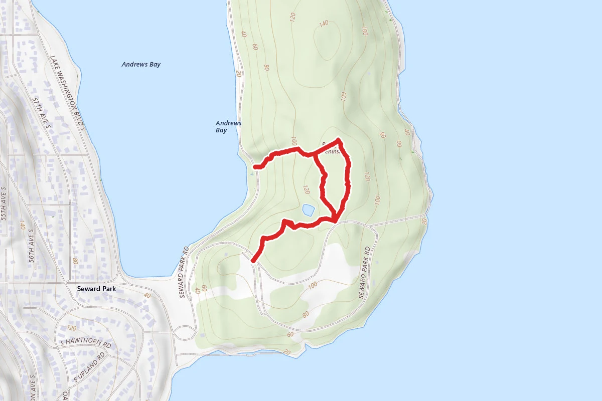 Lost Lake, Sqebeqsed Trail, Andrews Bay Trail, Woodpecker Trail