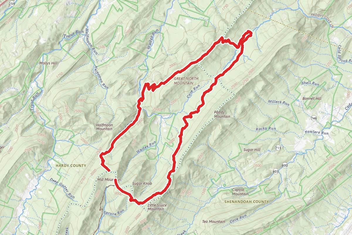 Tuscarora, Wilson Cove, and Halfmoon Lookout Loop