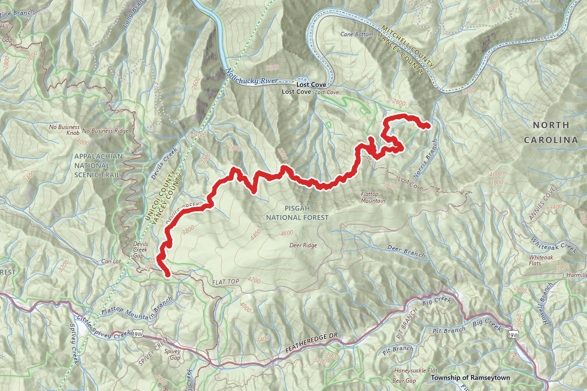 Devils Creek Trail to Lost Cove Trail