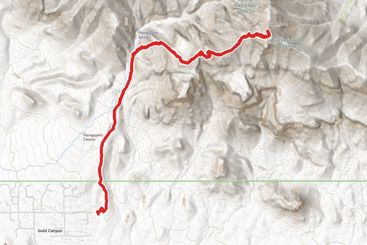 Superstition Peak 5057 (South Ascent Route)