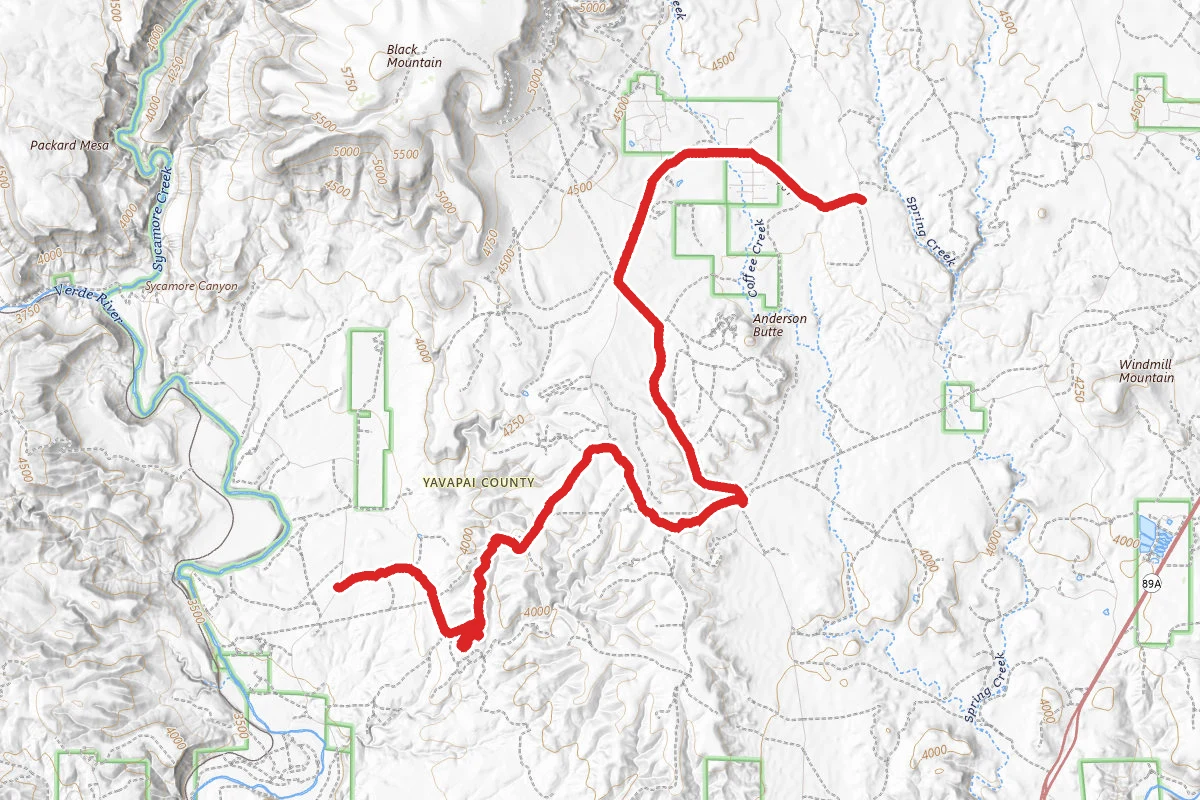 Bill Grey Road to Buckboard Road OHV Trail