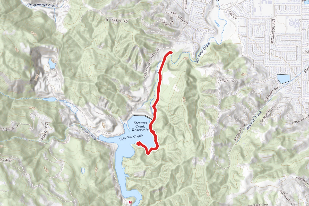 Tony Look Trail to Stevens Creek Resevoir