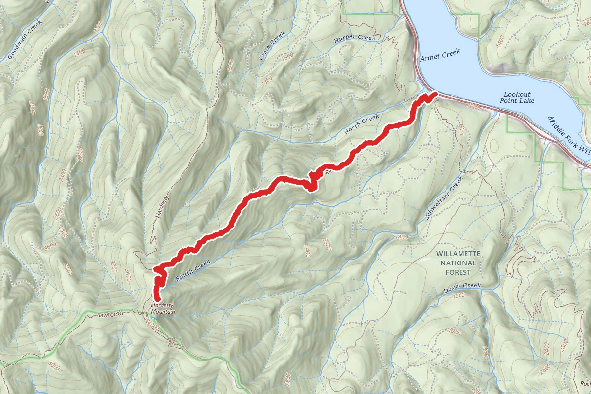 Eula Ridge Trail to Hardesty Mountain