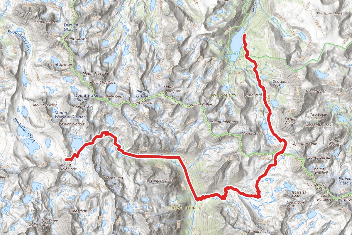 Muir Pass via Bishop Pass