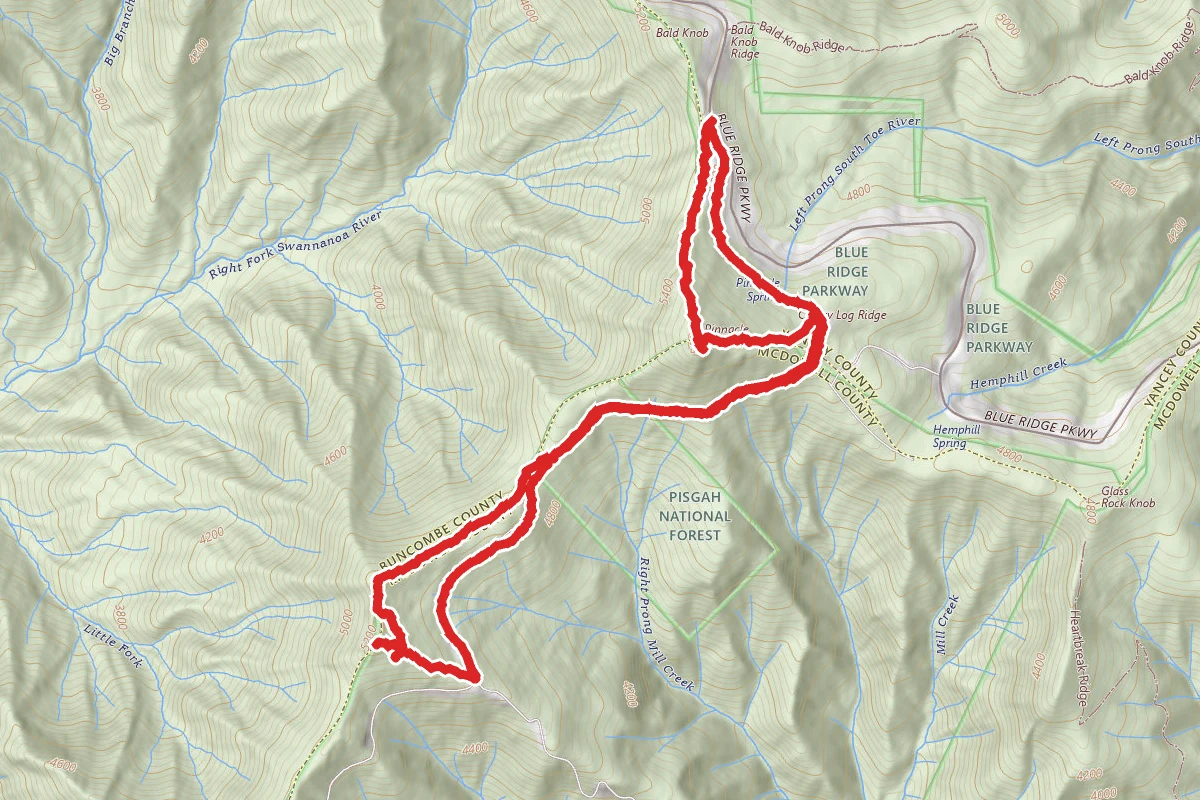 Blue Ridge Pinnacle and Rocky Knob