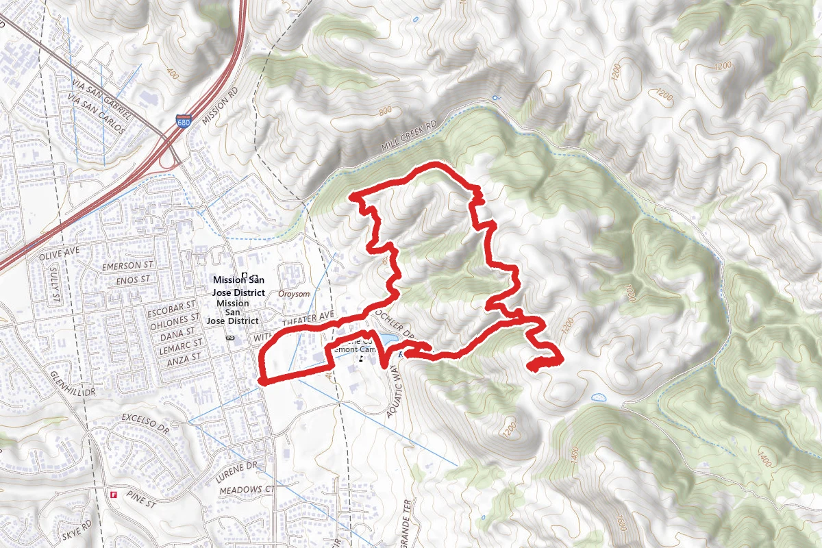 Panorama Trail Behind Ohlone College