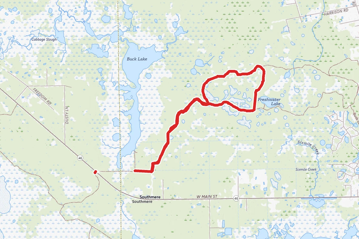 Buck Lake Red Trail from West Trailhead