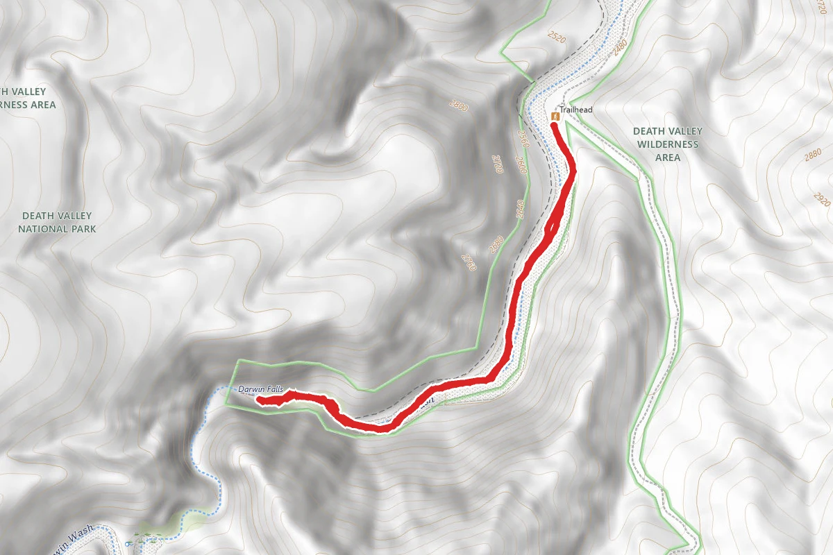Darwin Falls Trail via Old Toll Road