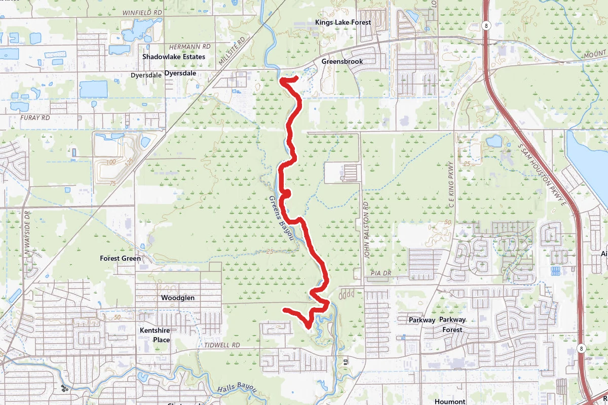 Rio Bravo Trail to Sandpit OHV Trail