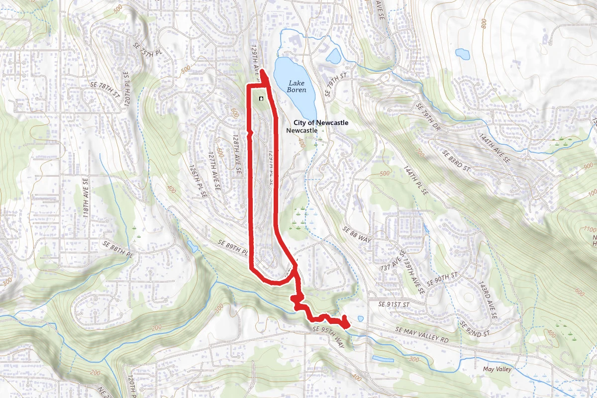 Olympus Trail to Heritage Trail and Waterline Trail