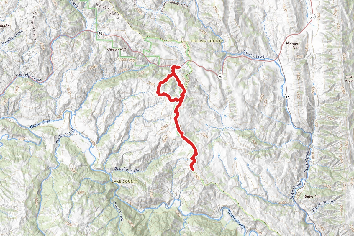 Cache Creek Wilderness Trail