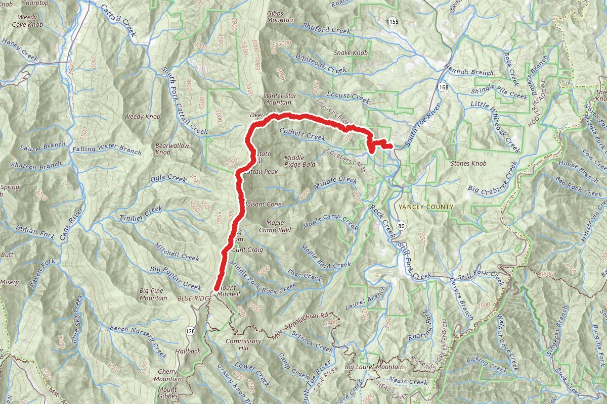 Colbert Ridge to Mount Mitchell