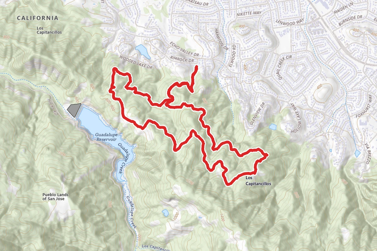 Webb Canyon, New Almaden, Cinnabar, Mine Hill, Randol and Prospect #3 Loop