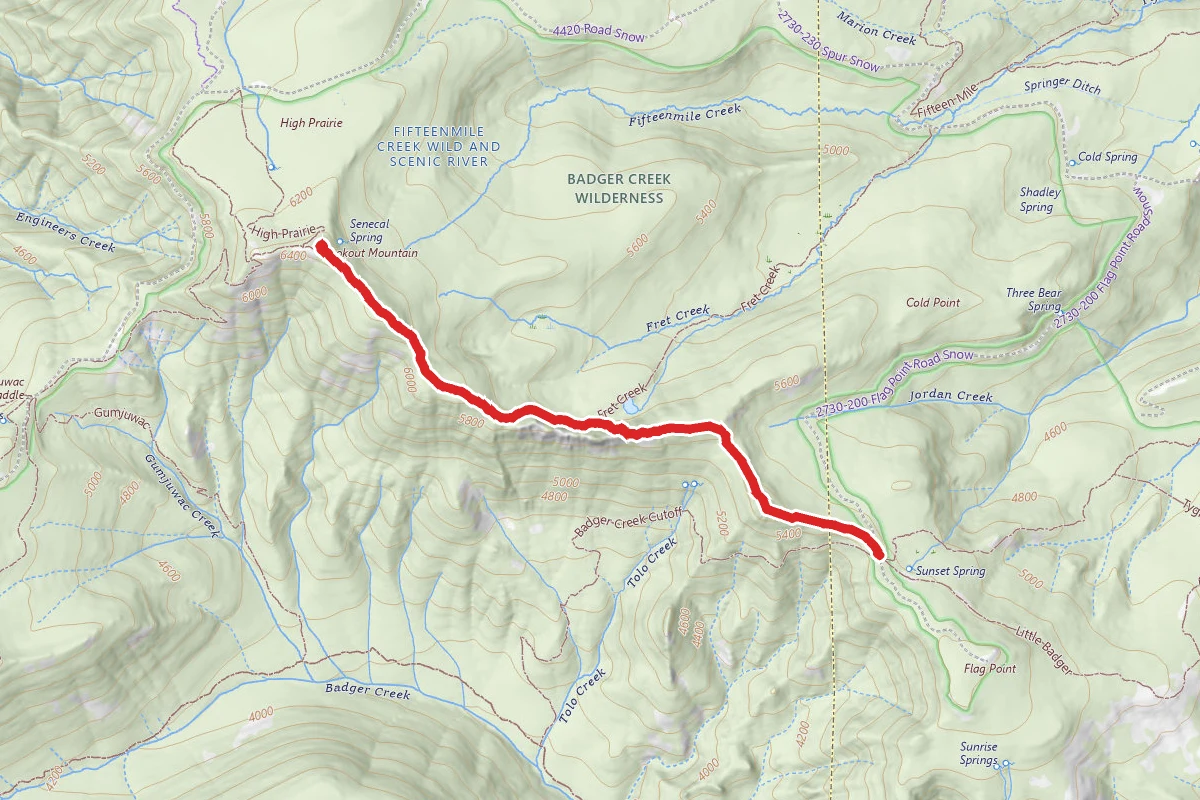 Lookout Mountain via the Divide Trail #458