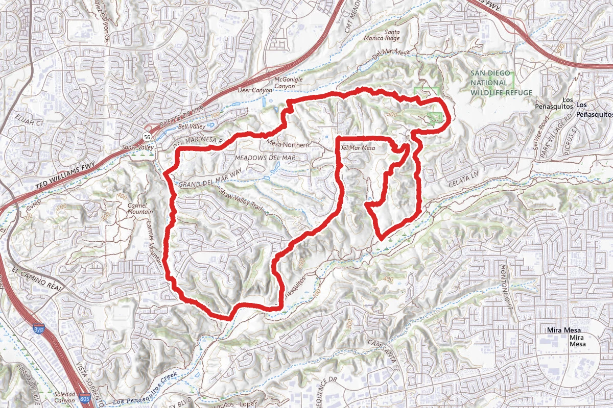 Carmel Mountain, Three Loops, and Del Mar Loop